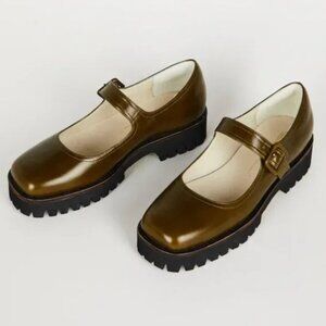 INTENTIONALLY BLANK Veronica Leather Lug Sole Mary Jane Size 7